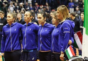 La squadra azzurra di Fed Cup (foto Costantini)